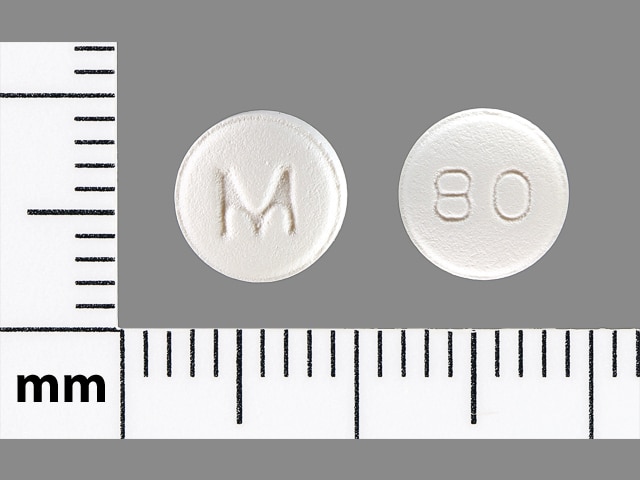 Imprint M 80 - indapamide 2.5 mg