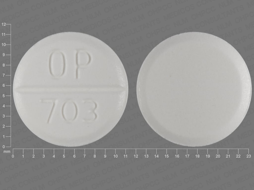 Imprint OP 703 - Urecholine 10 mg