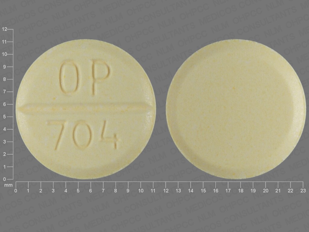 Imprint OP 704 - Urecholine 25 mg