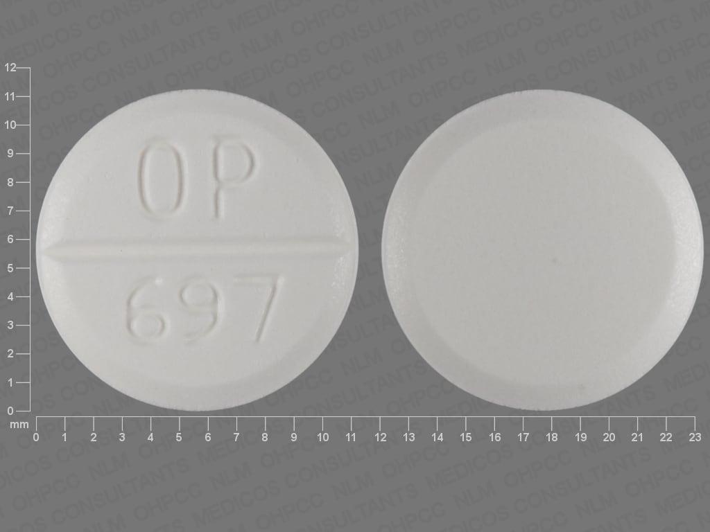 Imprint OP 697 - Urecholine 5 mg