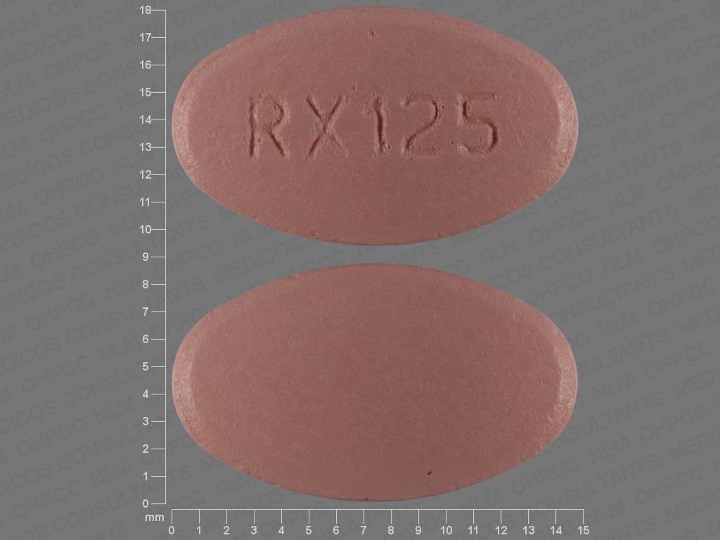 Imprint RX125 - valsartan 160 mg