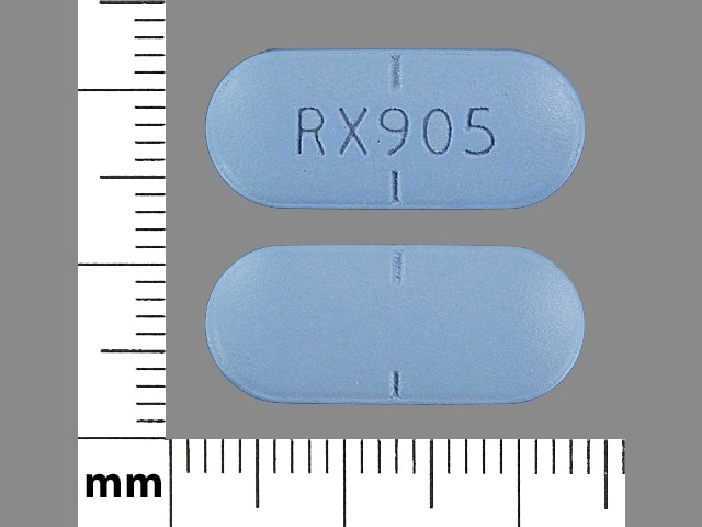 Imprint RX 905 - valacyclovir 1 gram