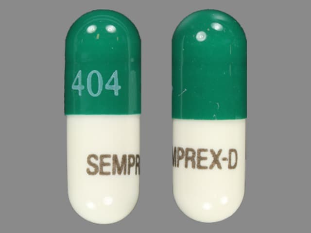 Imprint 404 SEMPREX-D - Semprex-D 8 mg / 60 mg