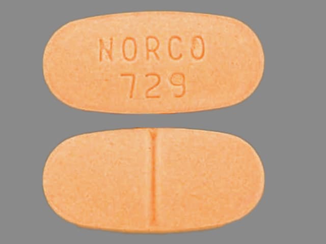 Imprint NORCO 729 - Norco 325 mg / 7.5 mg