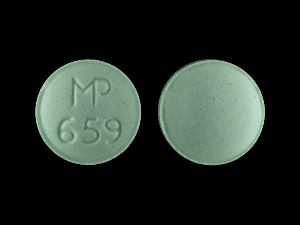 Pill finder mp 659 green round medicine