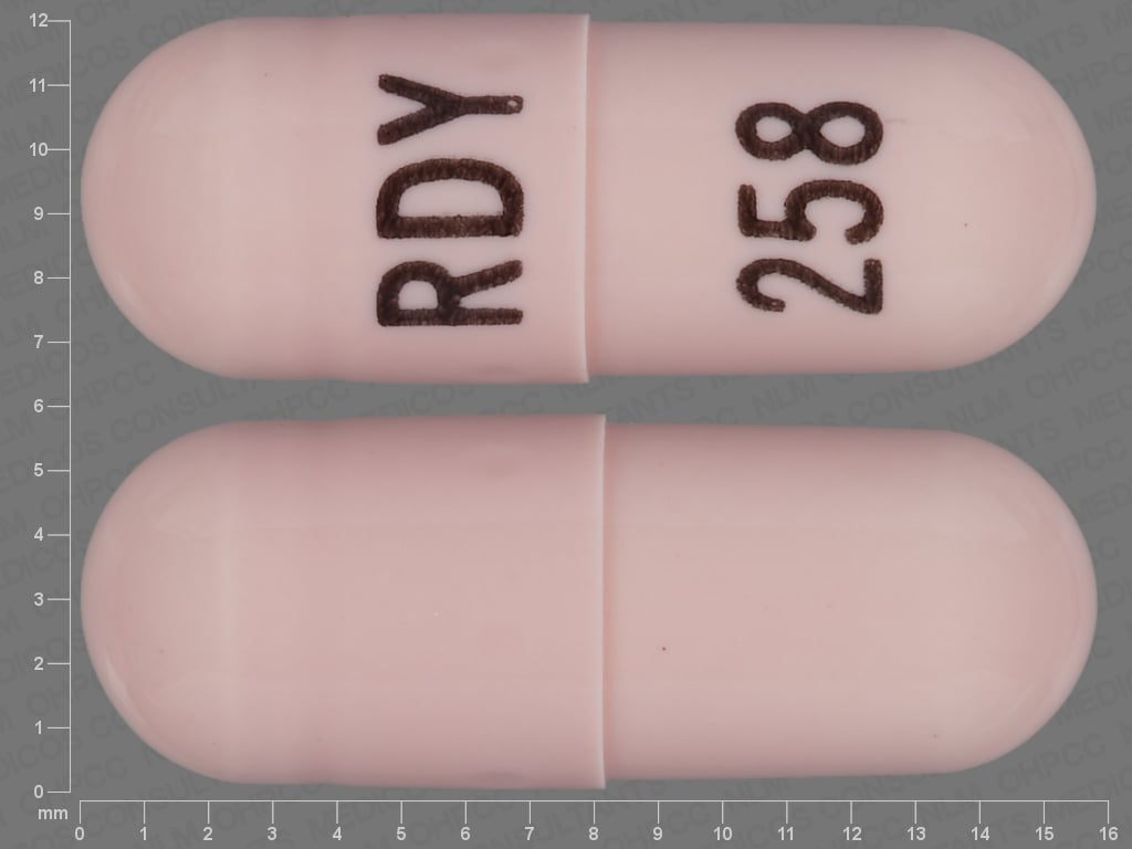 Image 1 - Imprint RDY 258 - ziprasidone 60 mg