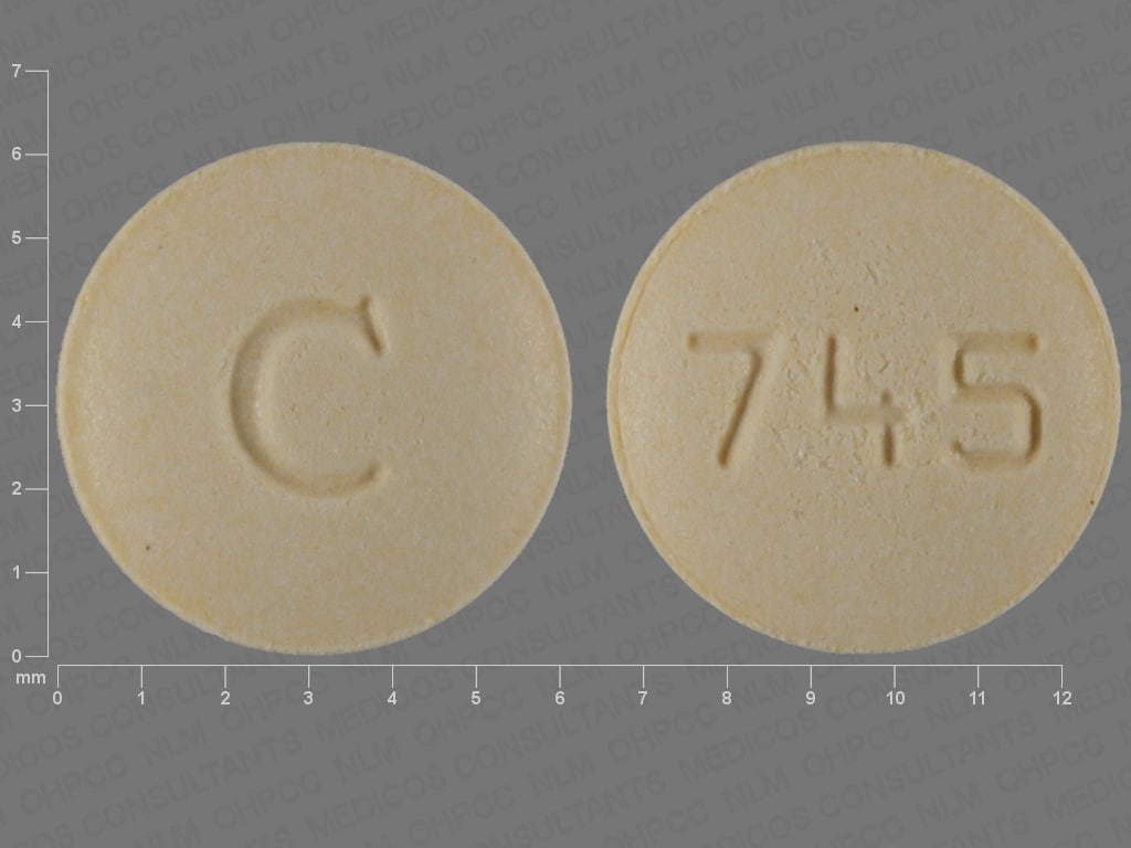 Imprint C 745 - repaglinide 1 mg