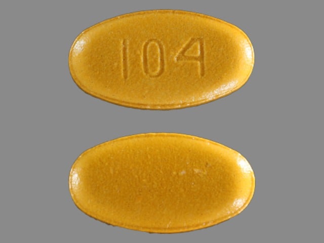 Imprint 104 - sulfasalazine 500 mg