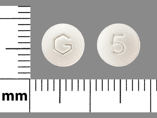 Imprint G 5 - donepezil 5 mg