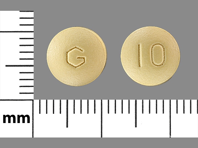 Imprint G 10 - donepezil 10 mg