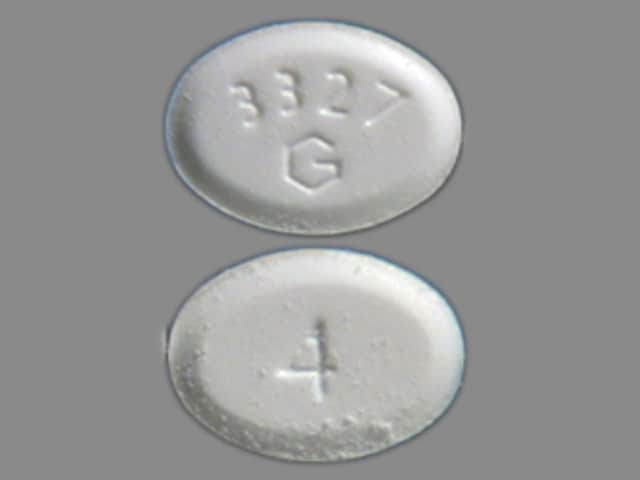 Image 1 - Imprint 3327 G 4 - methylprednisolone 4 mg