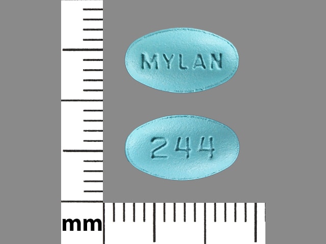 Imprint MYLAN 244 - verapamil 120 mg