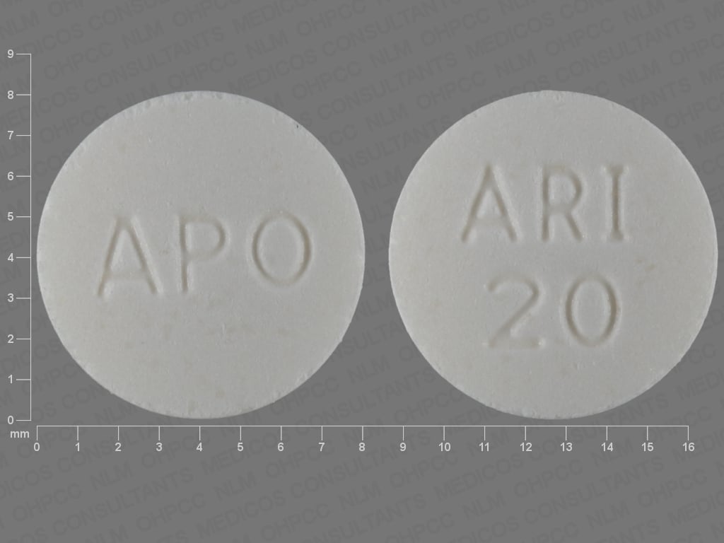 Image 1 - Imprint APO ARI 20 - aripiprazole 20 mg
