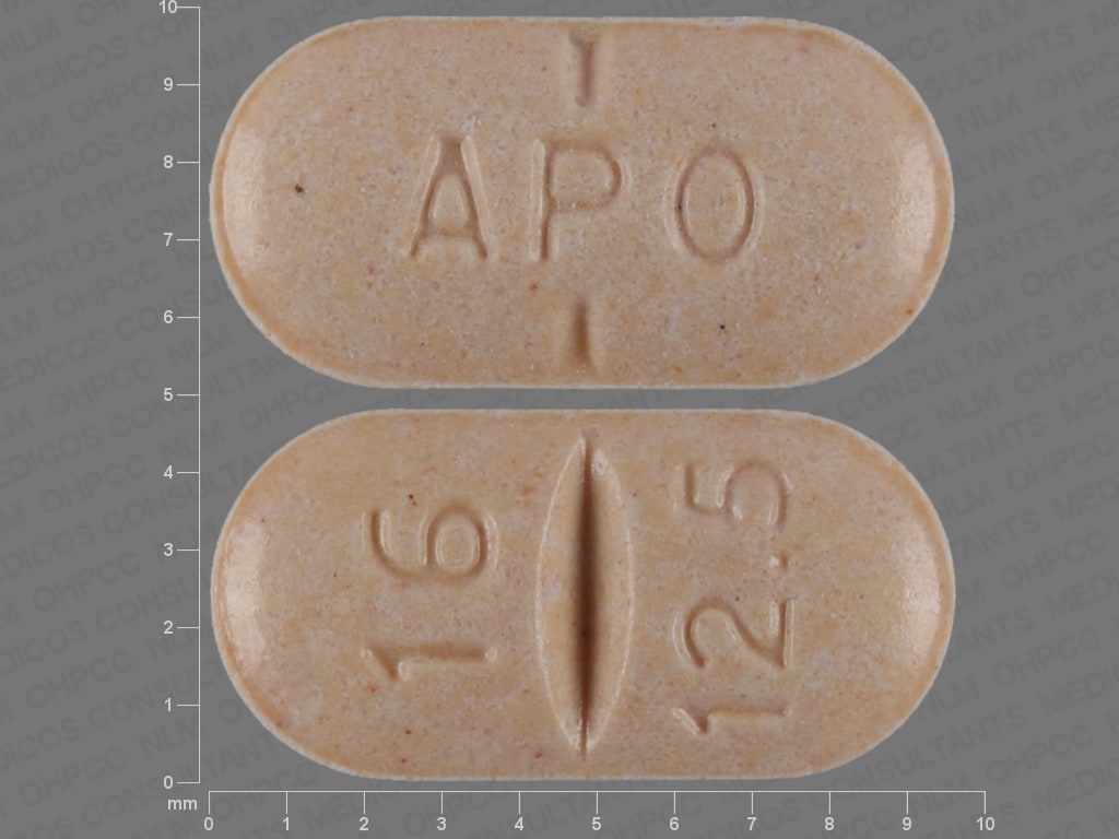 Imprint APO 16 12.5 - candesartan/hydrochlorothiazide 16 mg / 12.5 mg