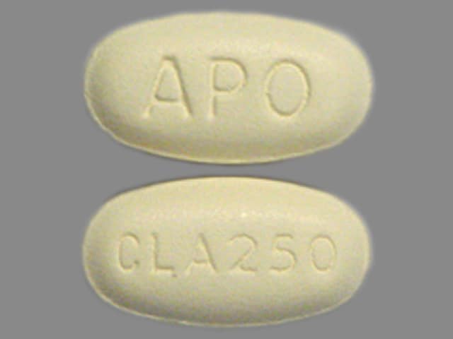 Image 1 - Imprint CLA250 APO - clarithromycin 250 mg