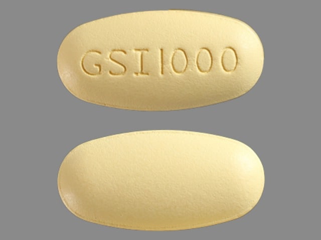 Imprint GSI1000 - Ranexa 1000 mg