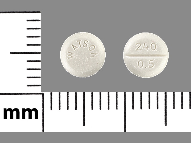 Image 1 - Imprint WATSON 240 0.5 - lorazepam 0.5 mg