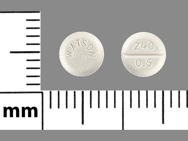 Imprint WATSON 240 0.5 - lorazepam 0.5 mg