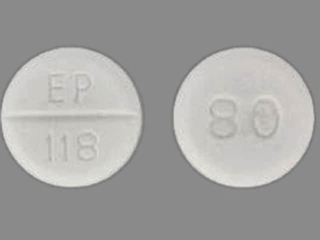 Pill Finder: EP 118 80 White Round - Medicine.com