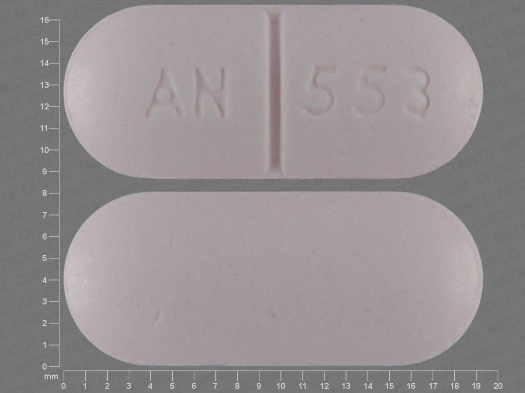 Imprint AN 553 - metaxalone 800 mg