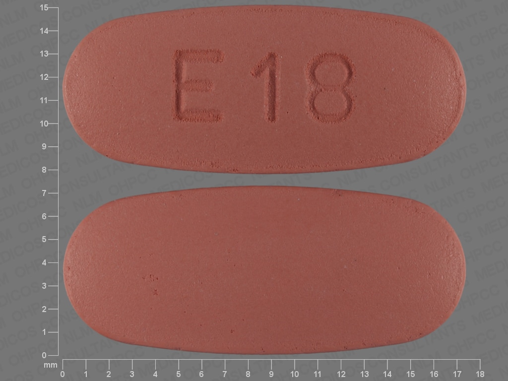 Imprint E 18 - moxifloxacin 400 mg