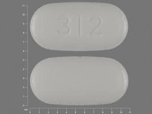 Pill Finder: 312 White Elliptical / Oval - Medicine.com
