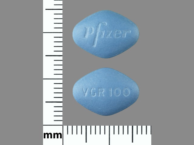 Image 1 - Imprint Pfizer VGR 100 - Viagra 100 mg