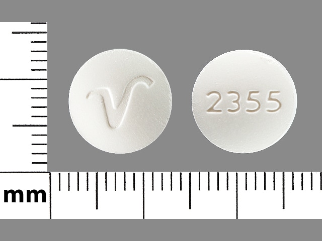 Image 1 - Imprint 2355 V - acetaminophen/butalbital/caffeine 325 mg / 50 mg / 40 mg