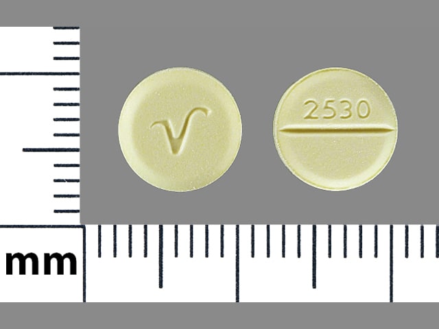 Pill Finder: V 2530 Yellow Round - Medicine.com.