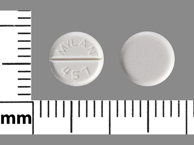 Image 1 - Imprint MYLAN 457 - lorazepam 1 mg