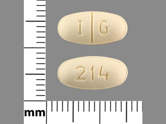 Pill Finder I G 214 Yellow Elliptical / Oval  Medicine.com