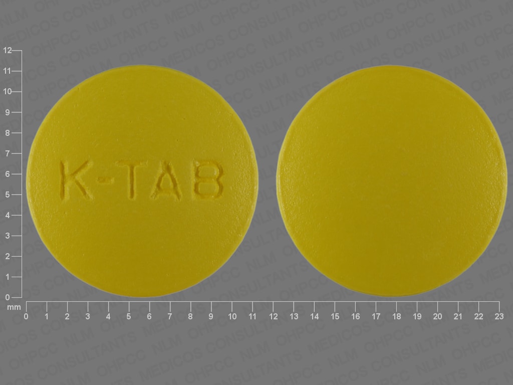 Image 1 - Imprint K-TAB - potassium chloride 8 mEq (600 mg)
