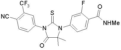 Structural formula of Enzalutamide