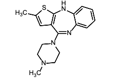 Olanzapine chemical structure.